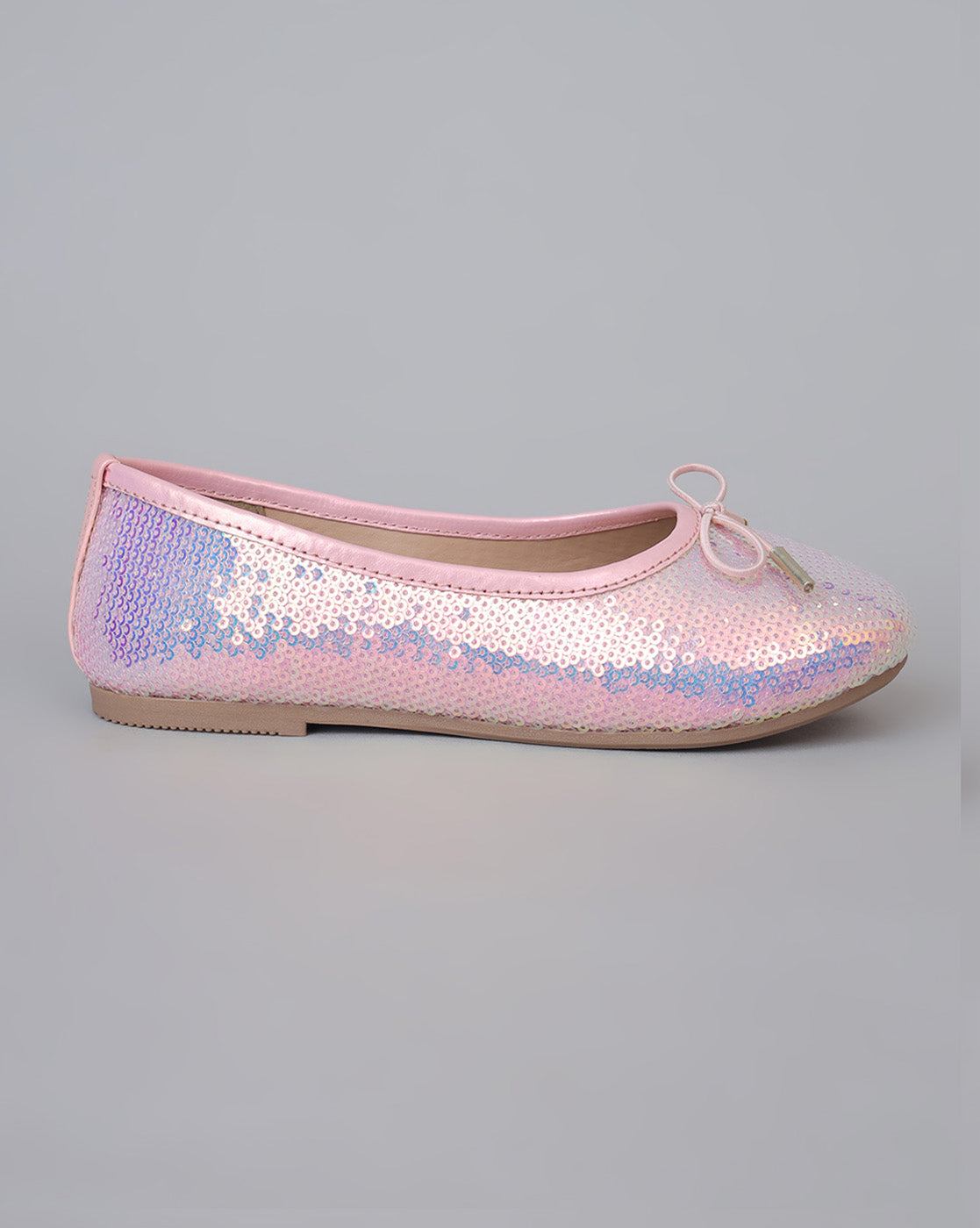 Kids Girls Round Toe Slip-On Ballerinas