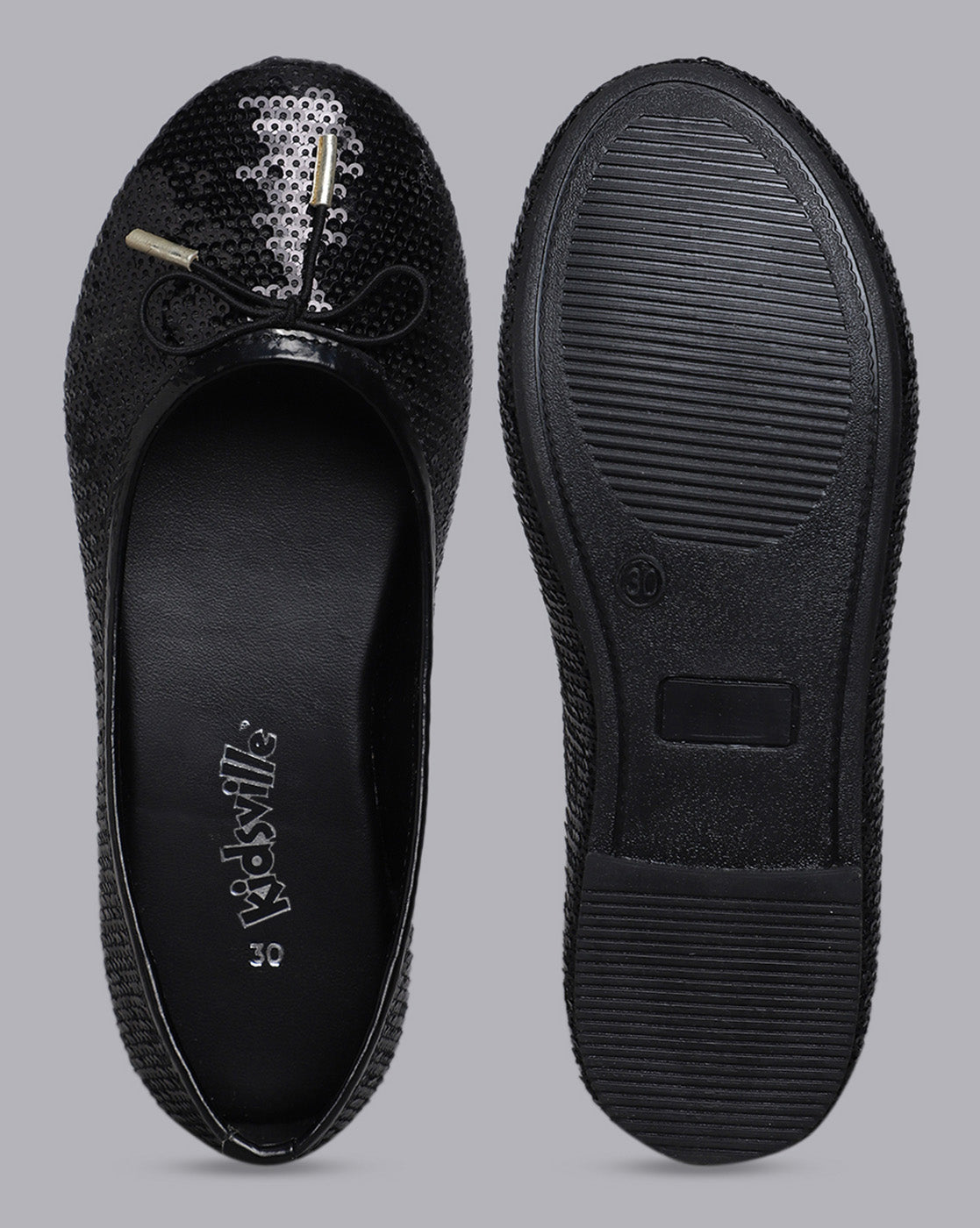 Kids Girls Round Toe Slip-On Ballerinas