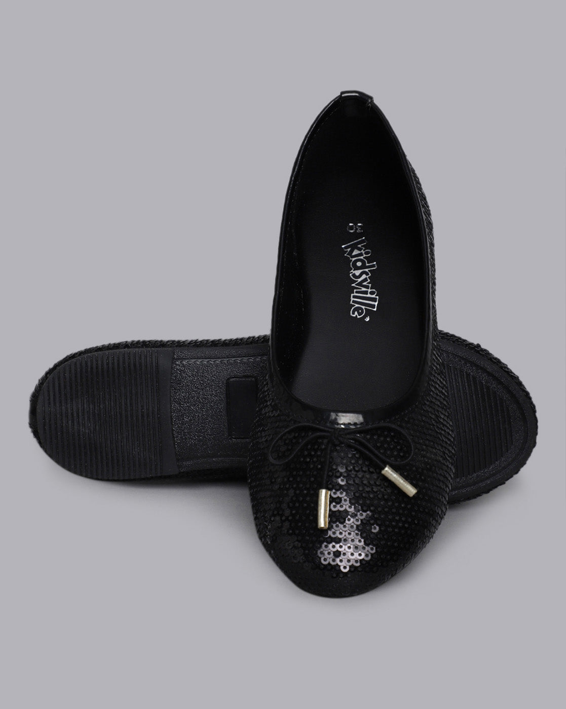 Kids Girls Round Toe Slip-On Ballerinas