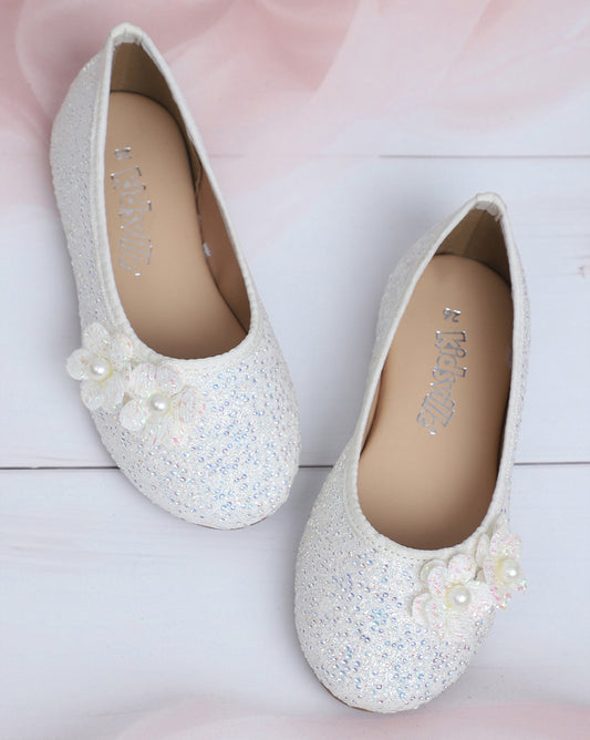 Kids Girls Round Toe Slip-On Ballerinas
