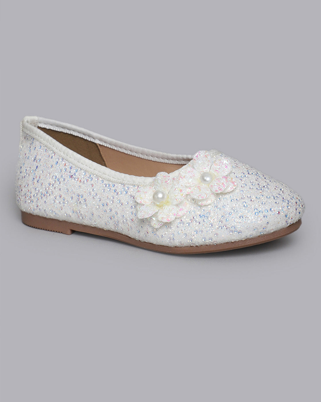 Kids Girls Round Toe Slip-On Ballerinas