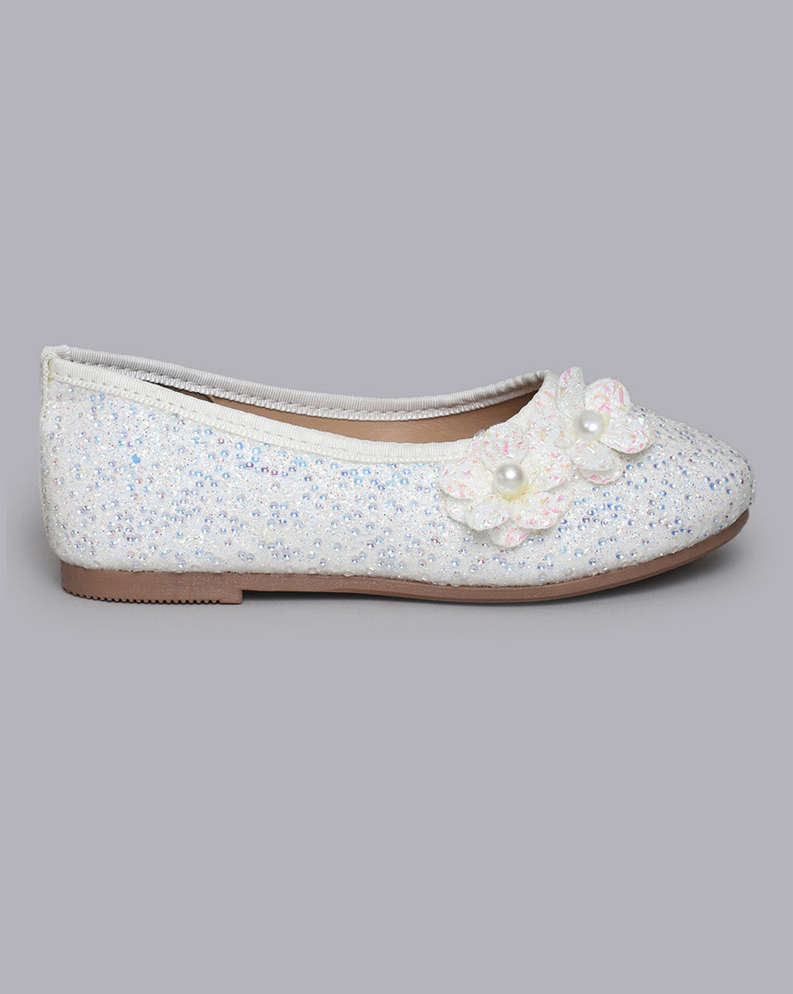 Kids Girls Round Toe Slip-On Ballerinas