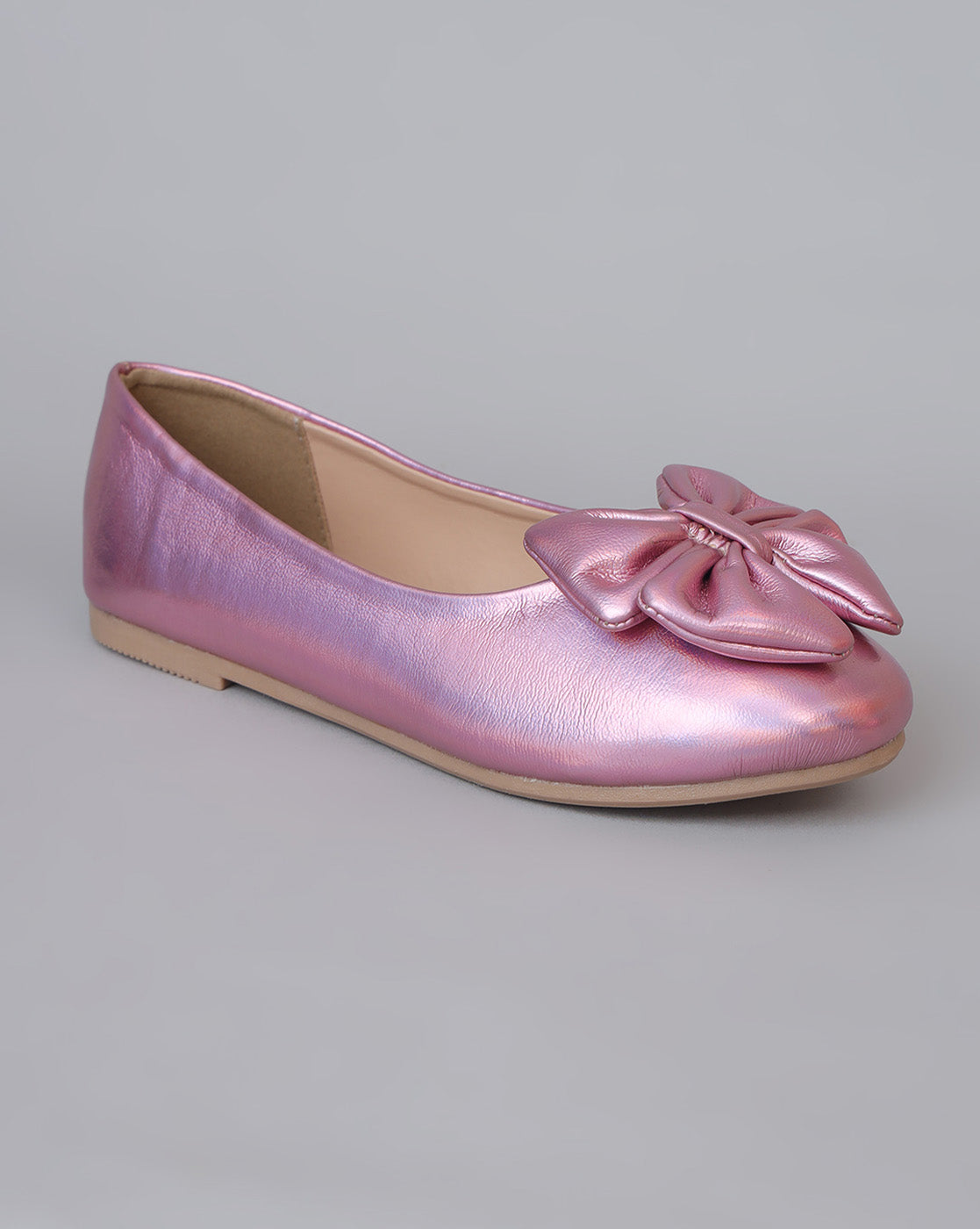 Kids Girls Round Toe Slip-On Ballerinas