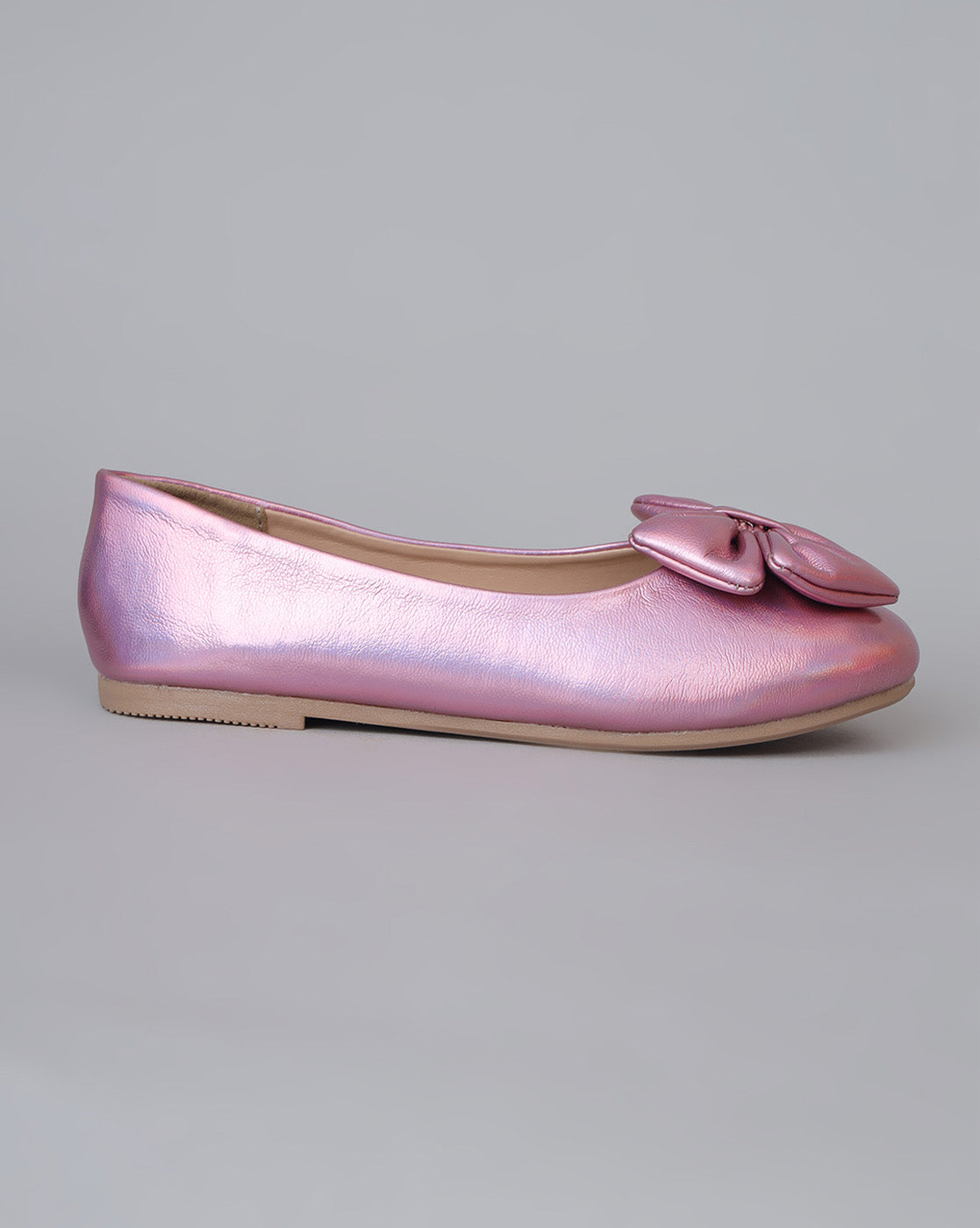 Kids Girls Round Toe Slip-On Ballerinas