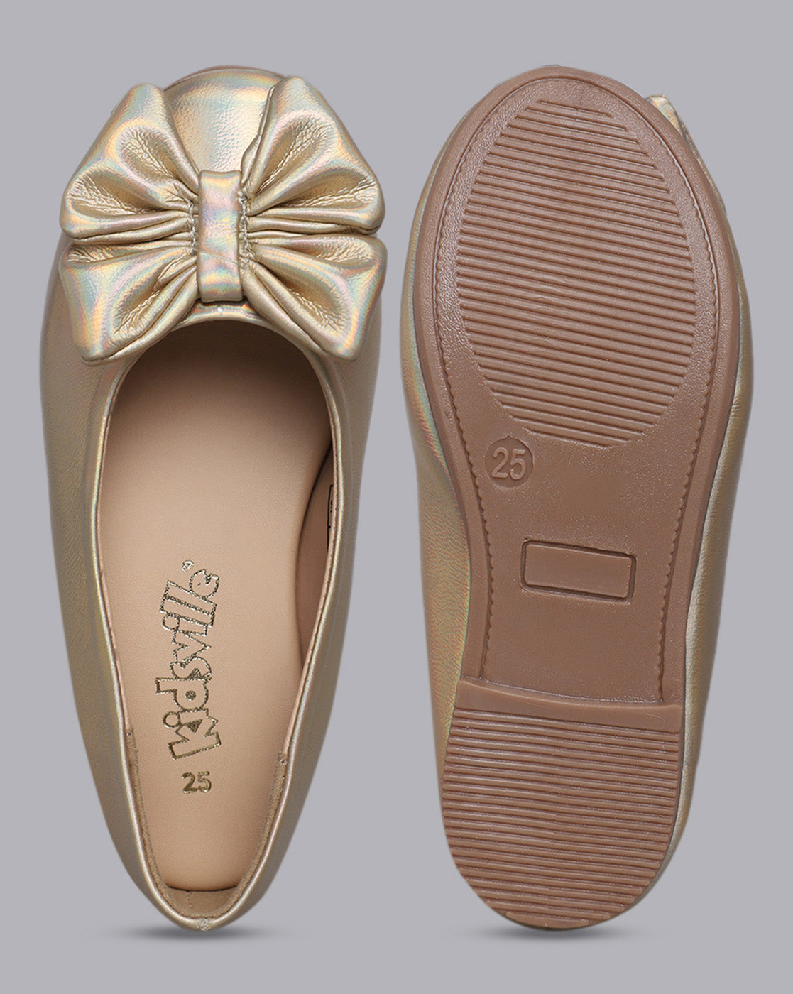 Kids Girls Round Toe Slip-On Ballerinas