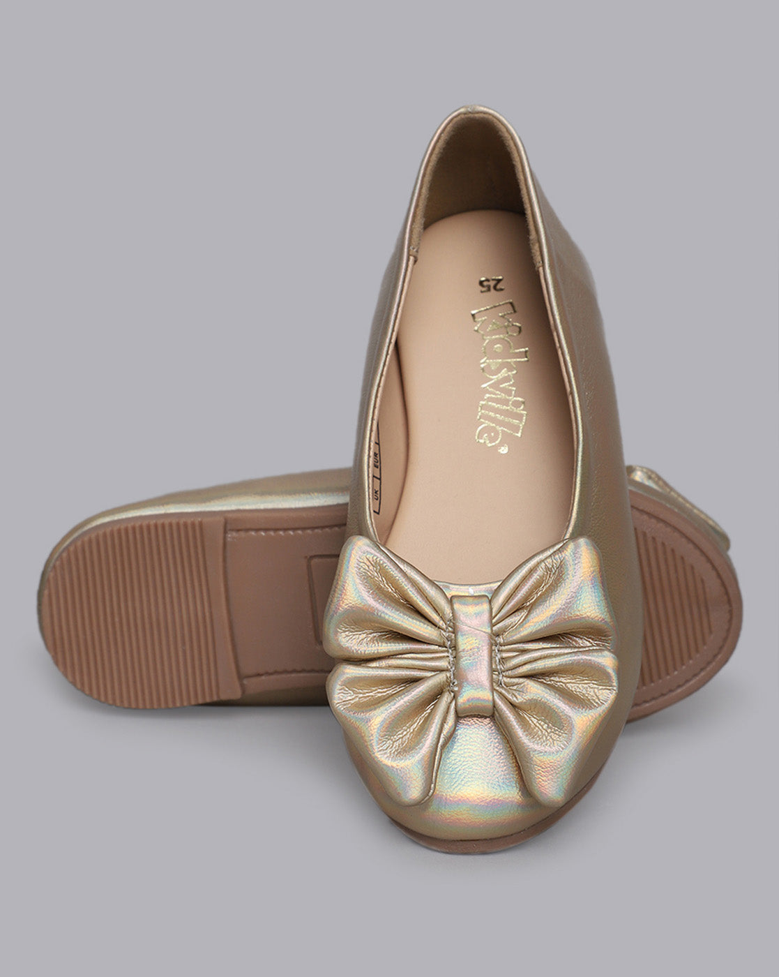 Kids Girls Round Toe Slip-On Ballerinas