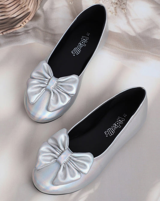 Kids Girls Round Toe Slip-On Ballerinas