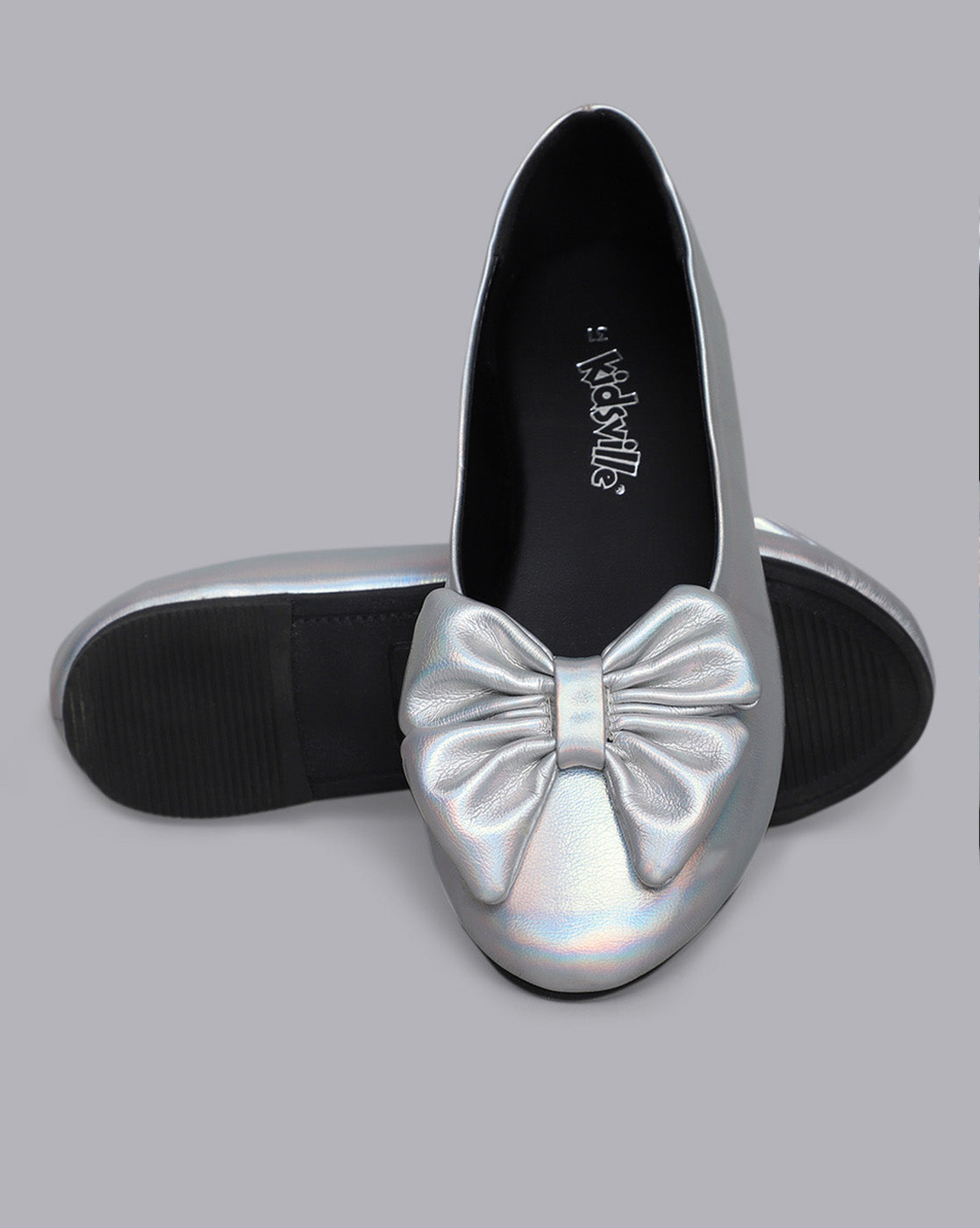 Kids Girls Round Toe Slip-On Ballerinas