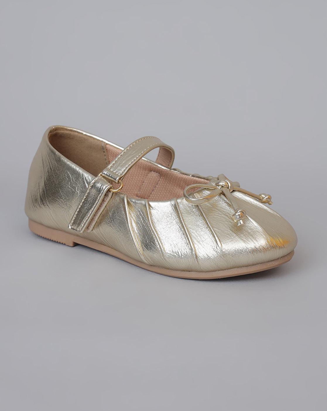Kids Girls Round Toe Slip-On Ballerinas