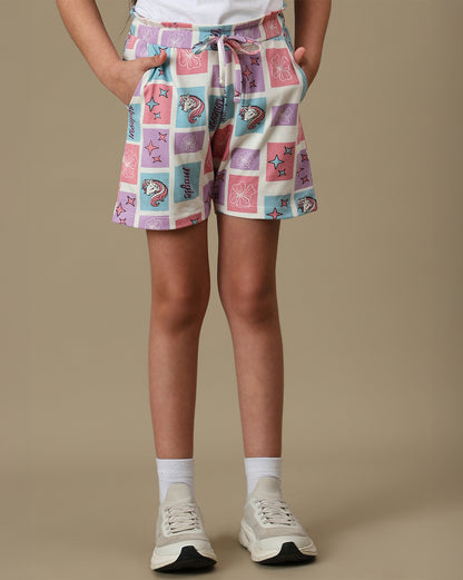 Unicorn  Regular Fit Shorts  Girls