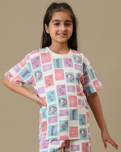 Unicorn  Relaxed Fit Tshirt  Girls
