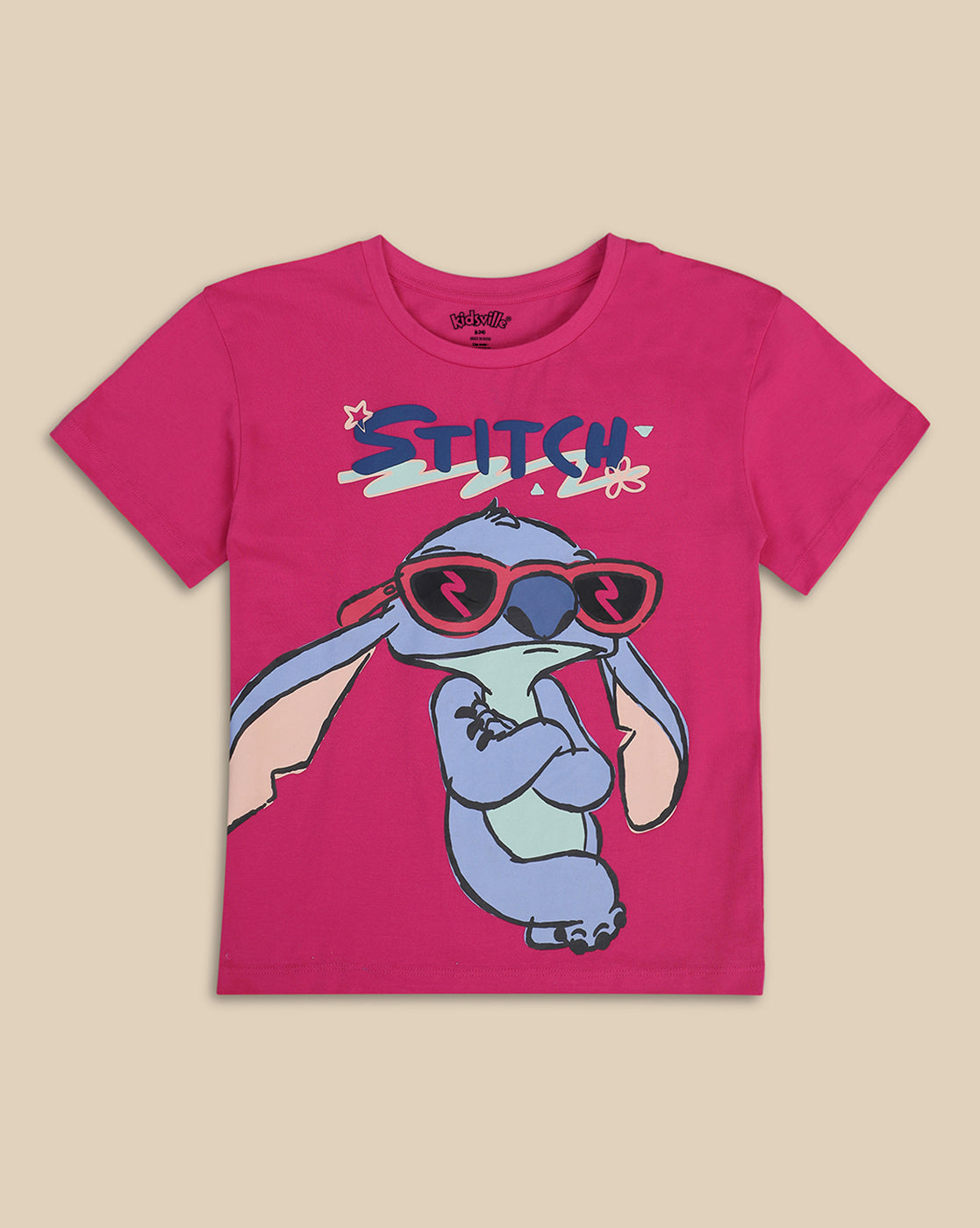 Lilo & Stitch Printed Relaxed Fit Tshirt For Girls