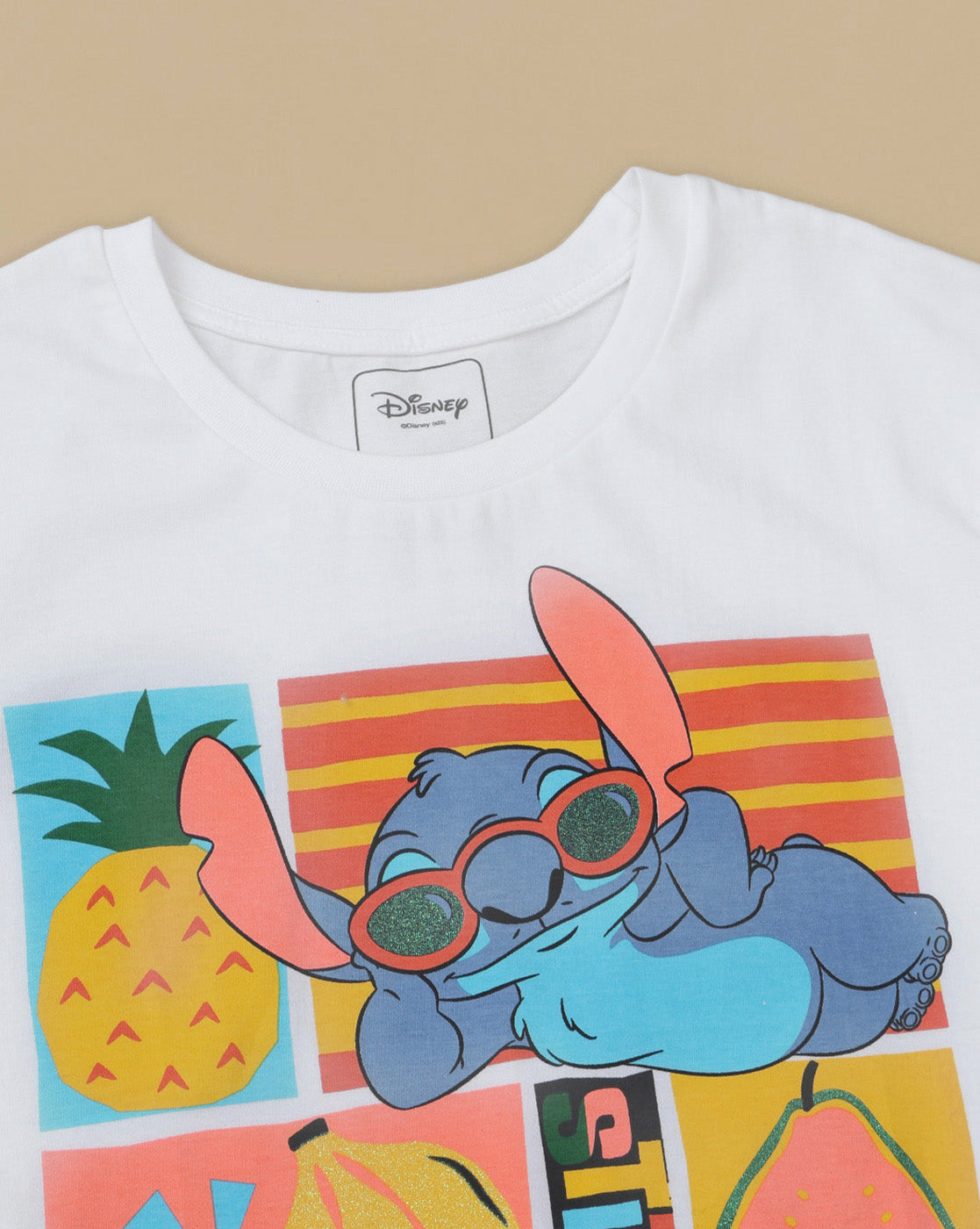 Lilo & Stitch Printed Relaxed Fit Tshirt For Girls