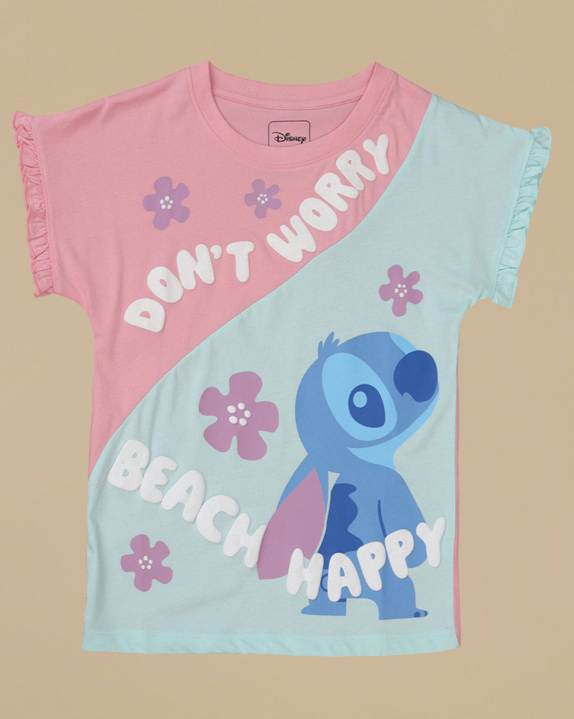 Lilo & Stitch Printed Relaxed Fit Tshirt For Girls