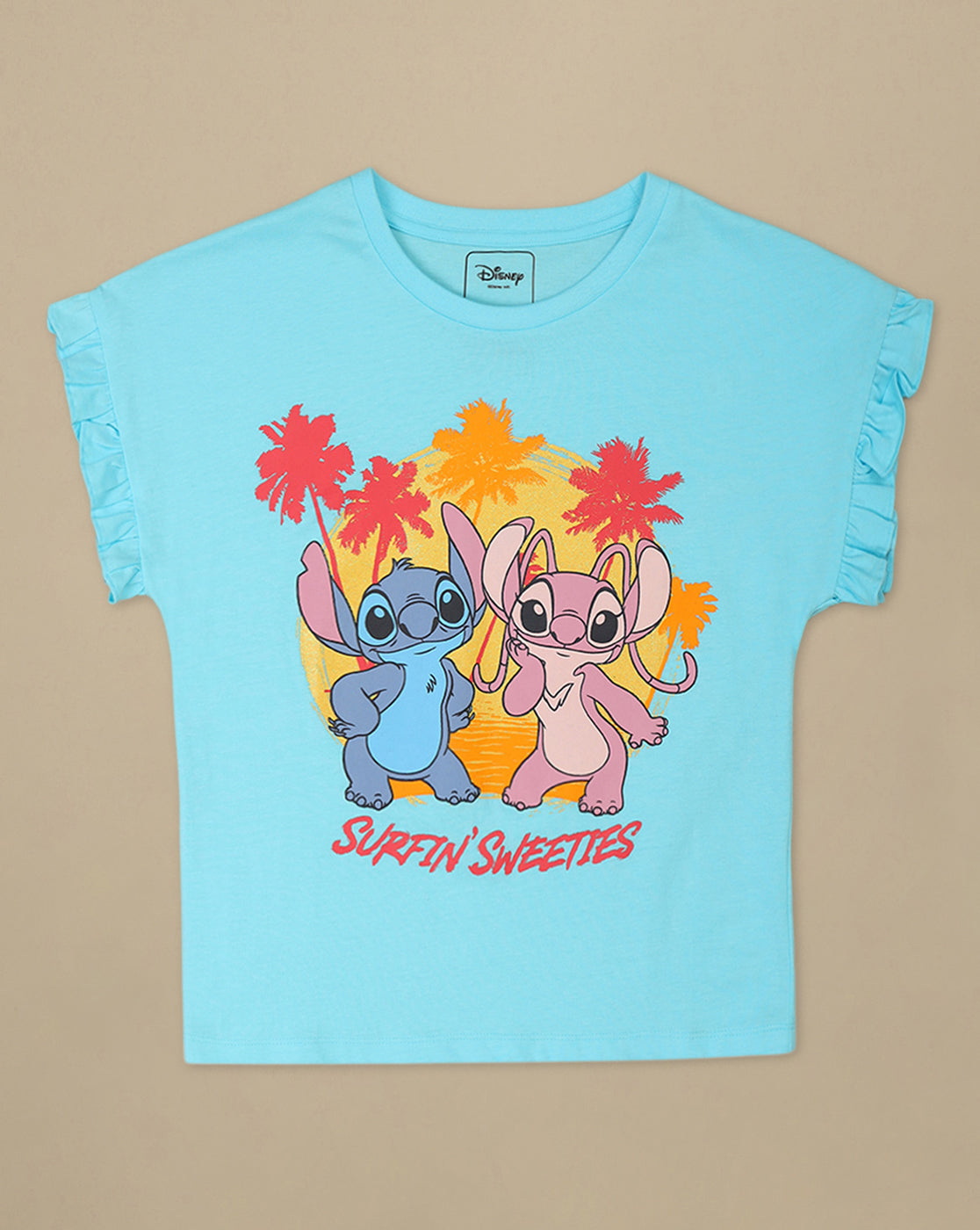 Lilo & Stitch Printed Relaxed Fit Tshirt For Girls