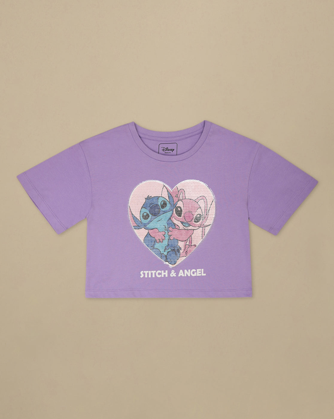 Lilo & Stitch Printed Boxy Fit Tshirt For Girls