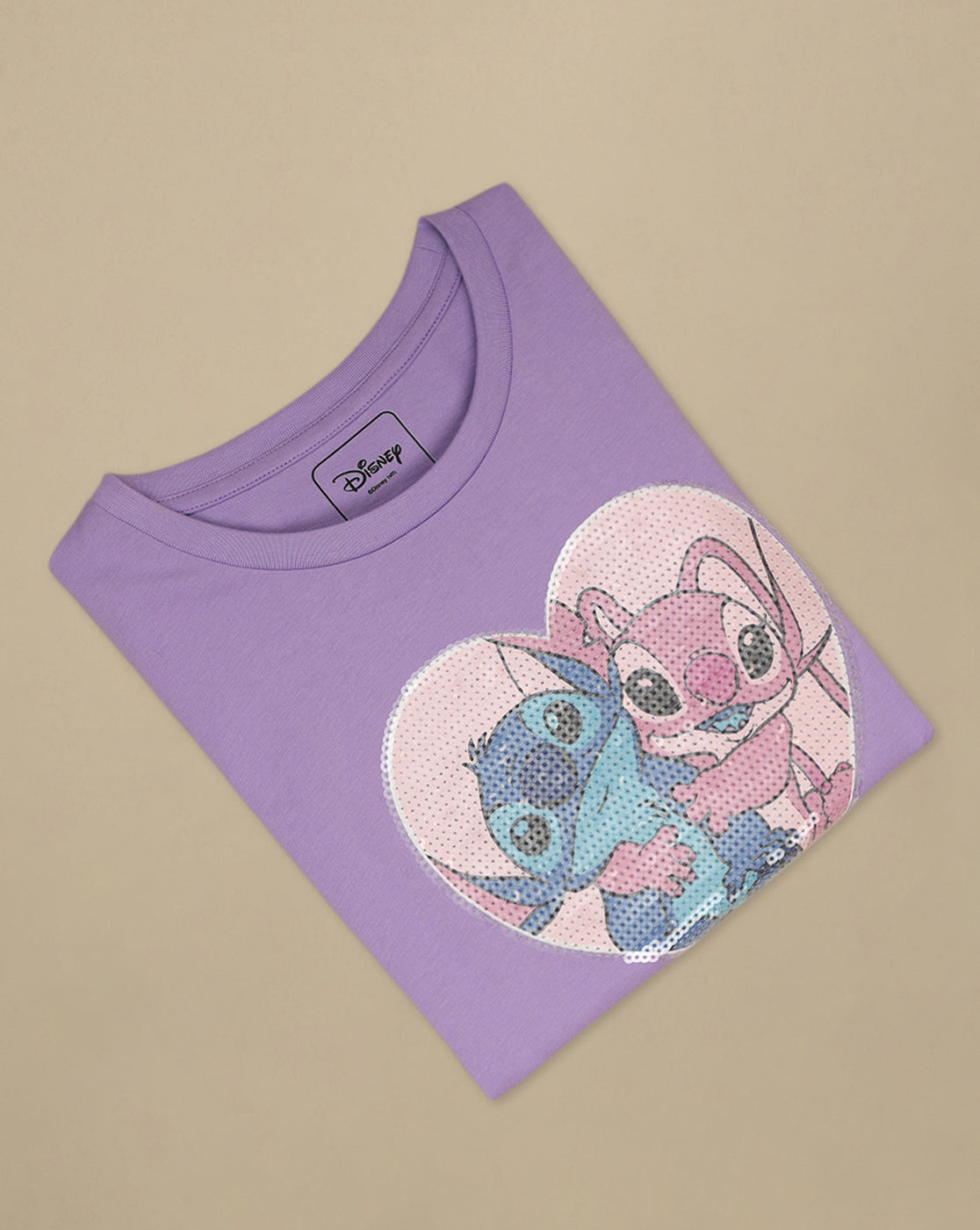 Lilo & Stitch Printed Boxy Fit Tshirt For Girls