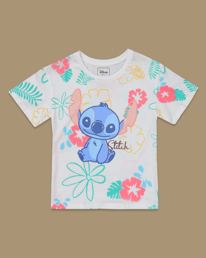 Lilo & Stitch  Regular Fit Tshirt & Shorts Co-Ords Set  Girls