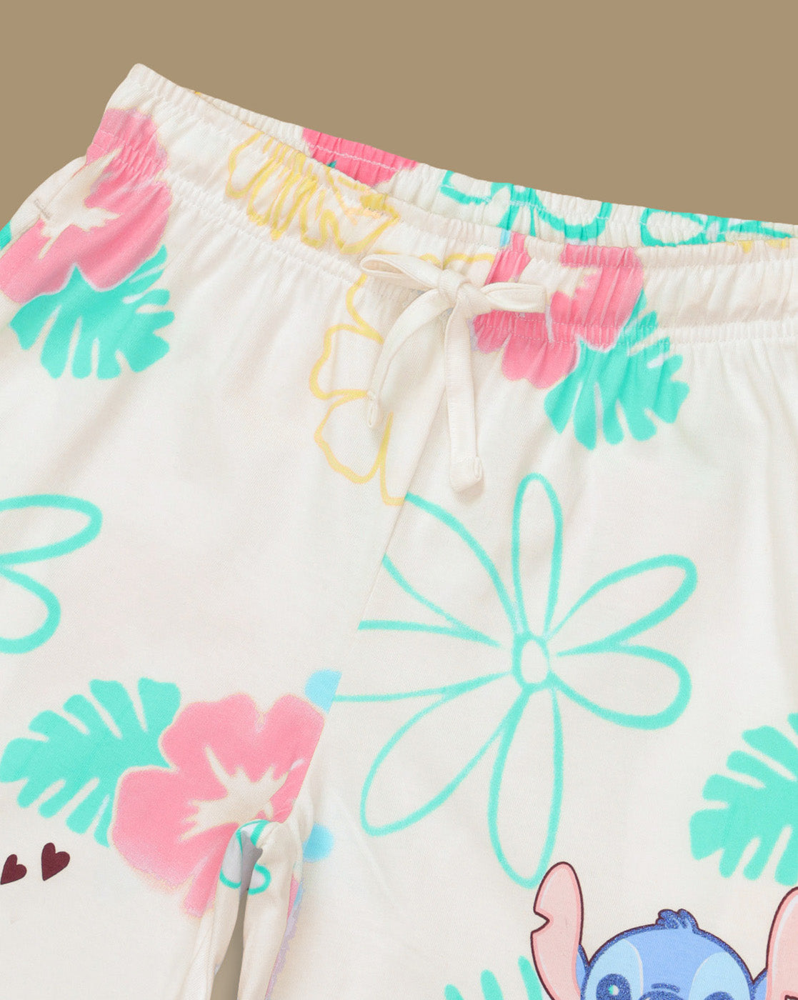 Lilo & Stitch Printed Relaxed Fit Shorts For Girls