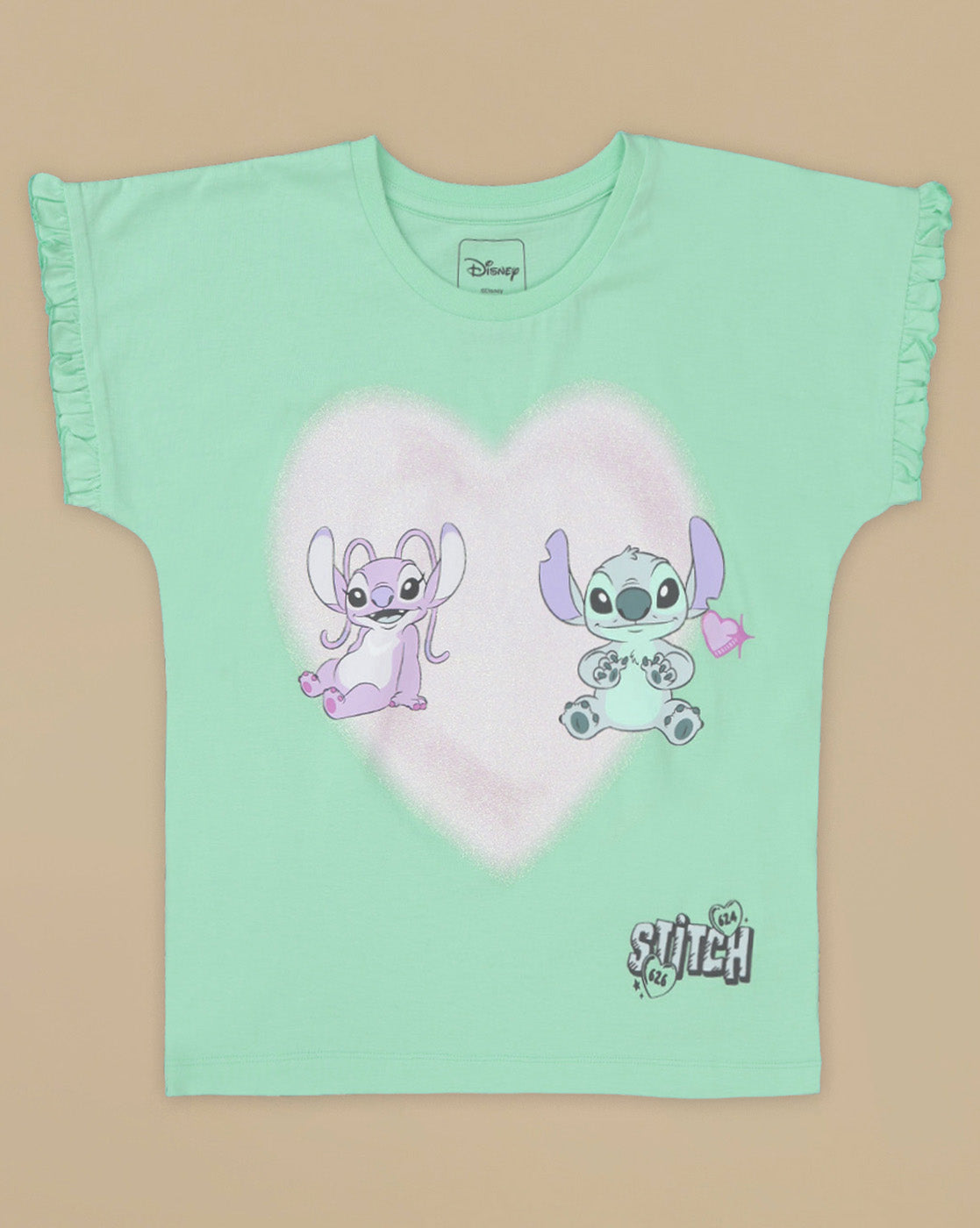 Lilo & Stitch Printed Relaxed Fit Tshirt For Girls