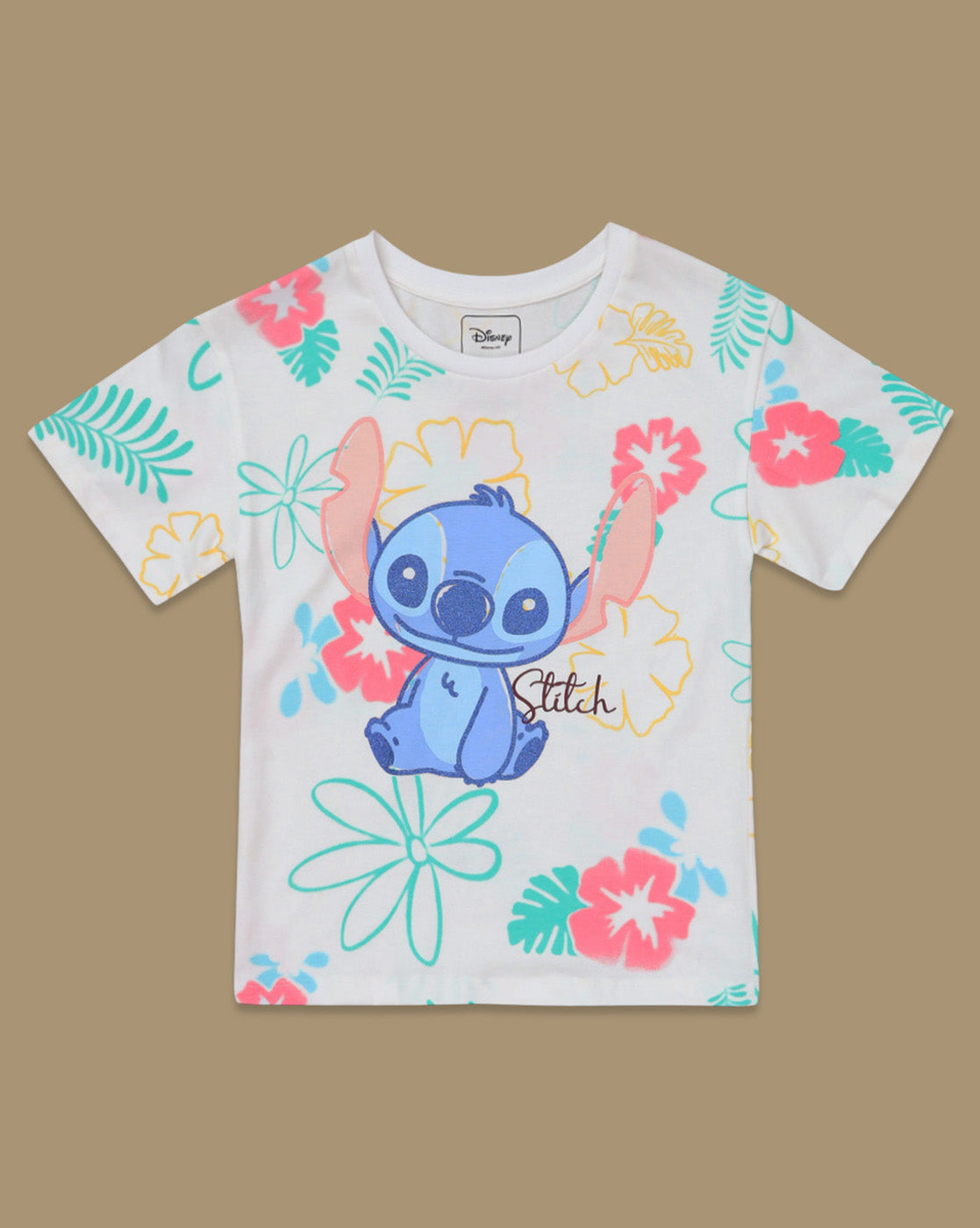 Lilo & Stitch Printed Relaxed Fit Tshirt For Girls