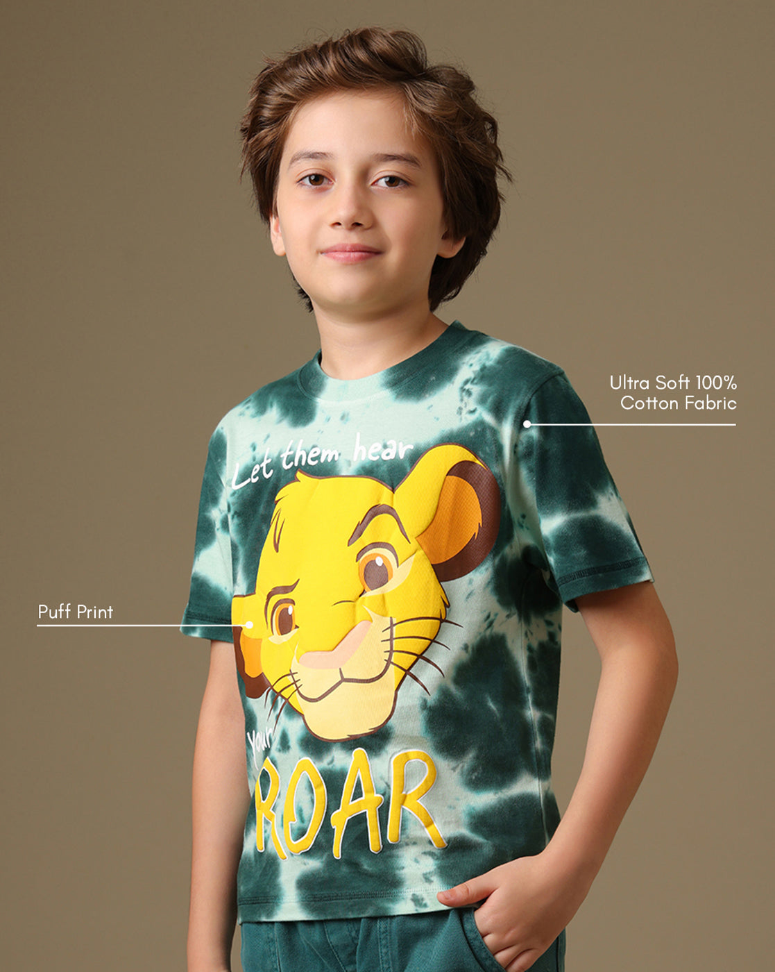 Lion King Printed Regular Fit Tshirt For Boys