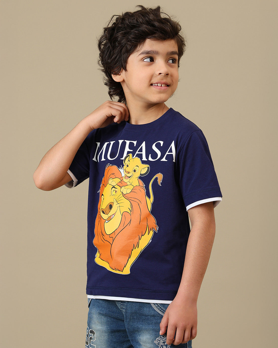 Lion King Printed Regular Fit Tshirt For Boys