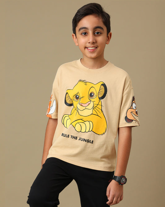 Lion King Printed Loose Tshirt For Boys