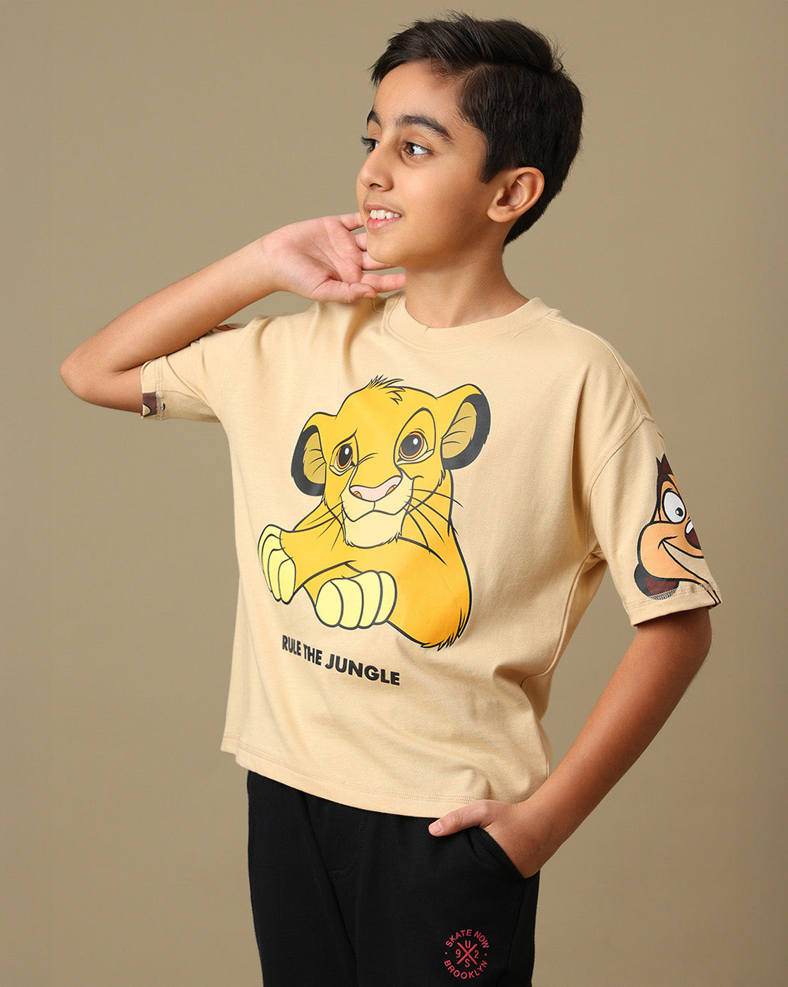 Lion King Printed Loose Tshirt For Boys