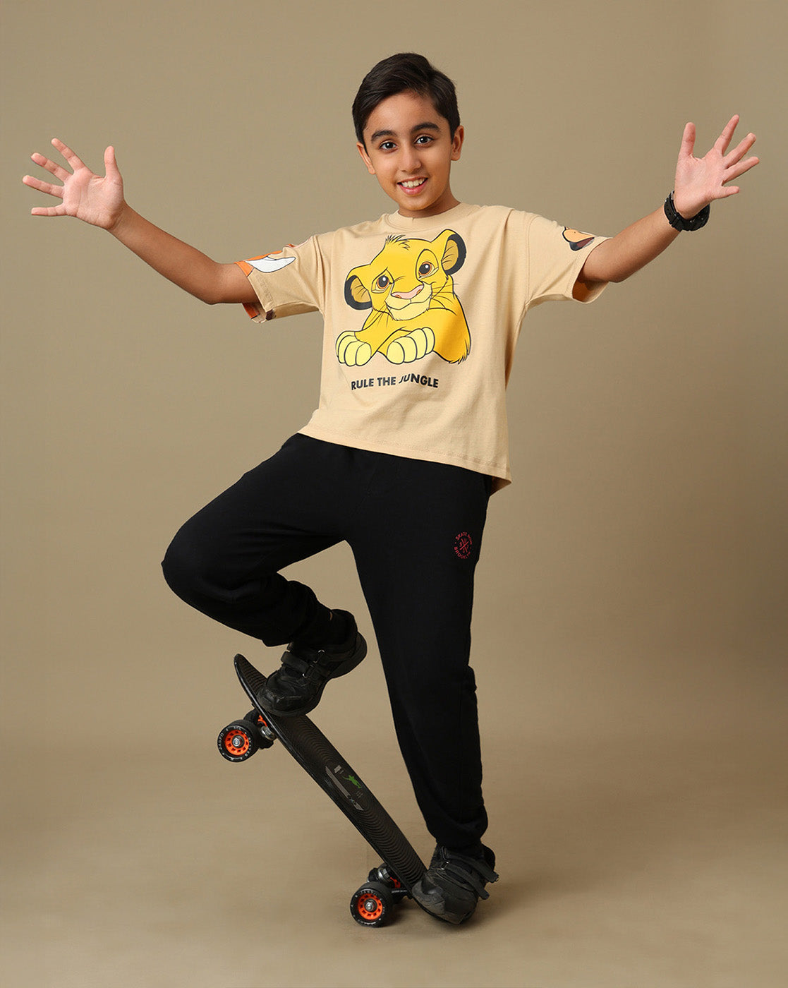 Lion King Printed Loose Tshirt For Boys