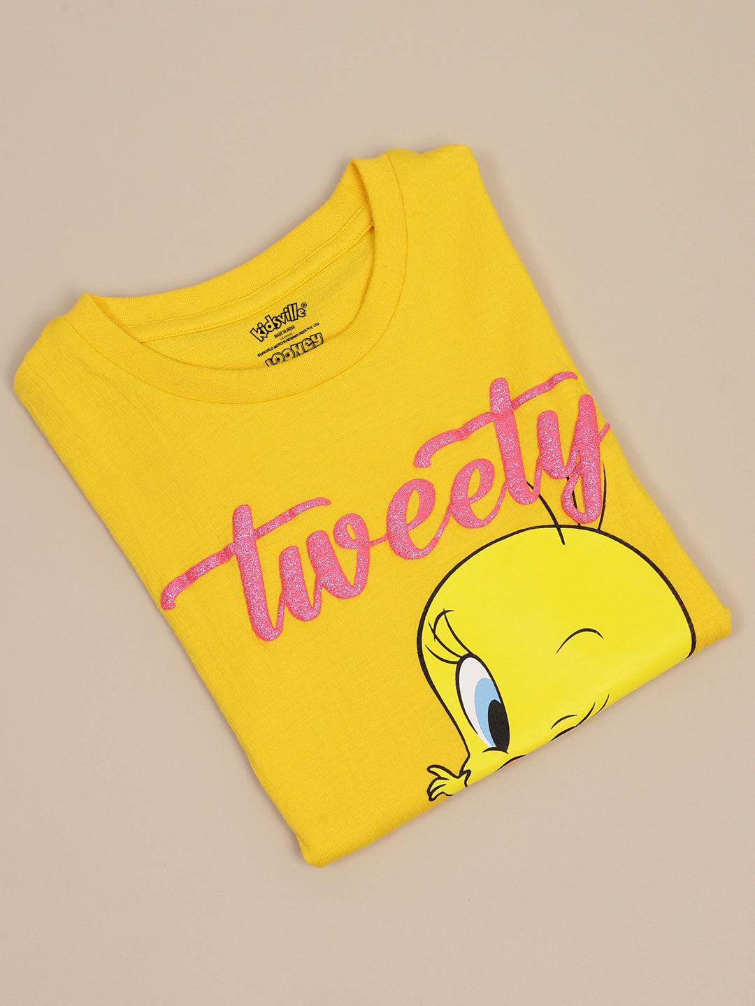 Looney Tunes Printed Relaxed Fit Tshirt For Girls