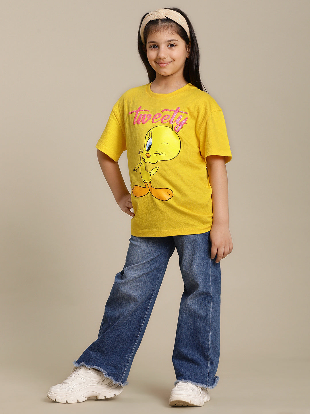 Looney Tunes Printed Relaxed Fit Tshirt For Girls