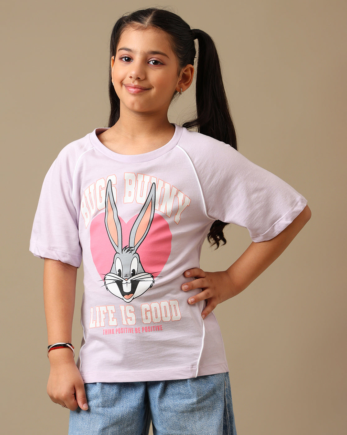 Looney Tunes Printed Oversized Fit Tshirt For Girls