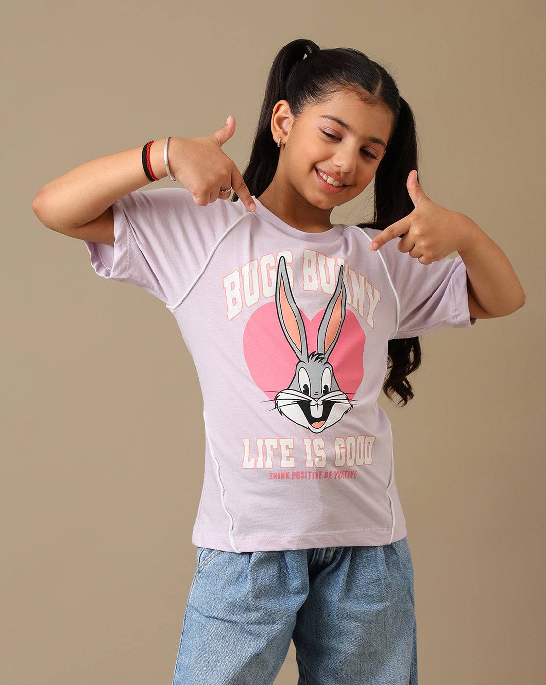 Looney Tunes Printed Oversized Fit Tshirt For Girls