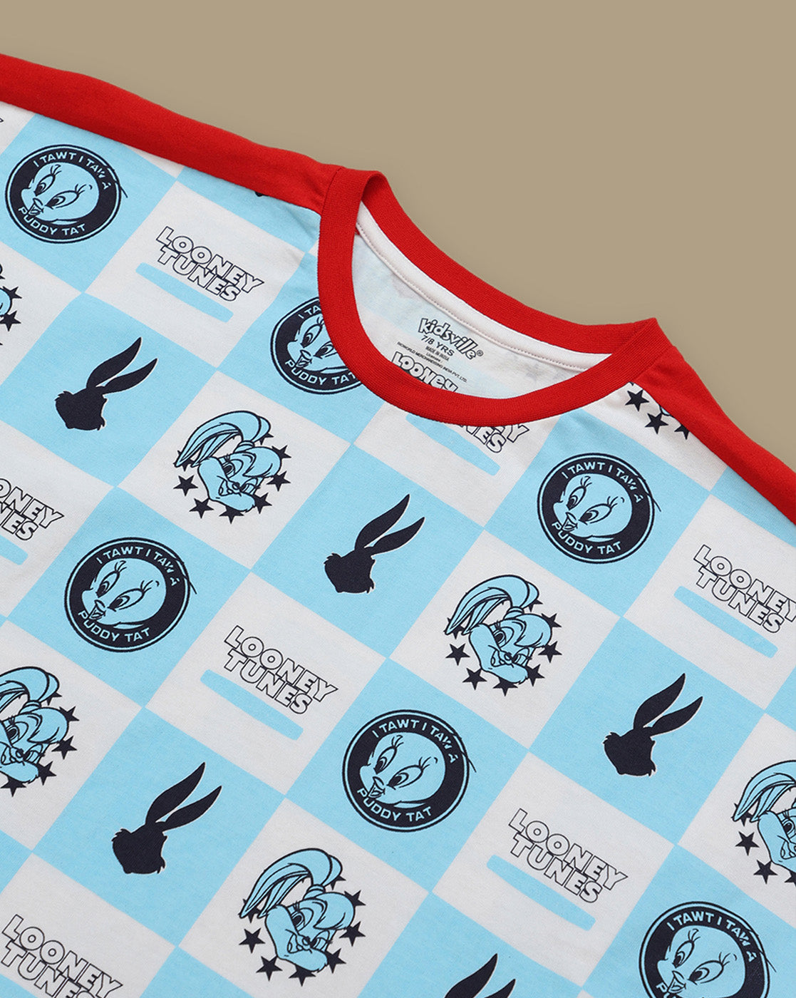 Looney Tunes Printed Regular Fit Tshirt & Shorts  For Girls