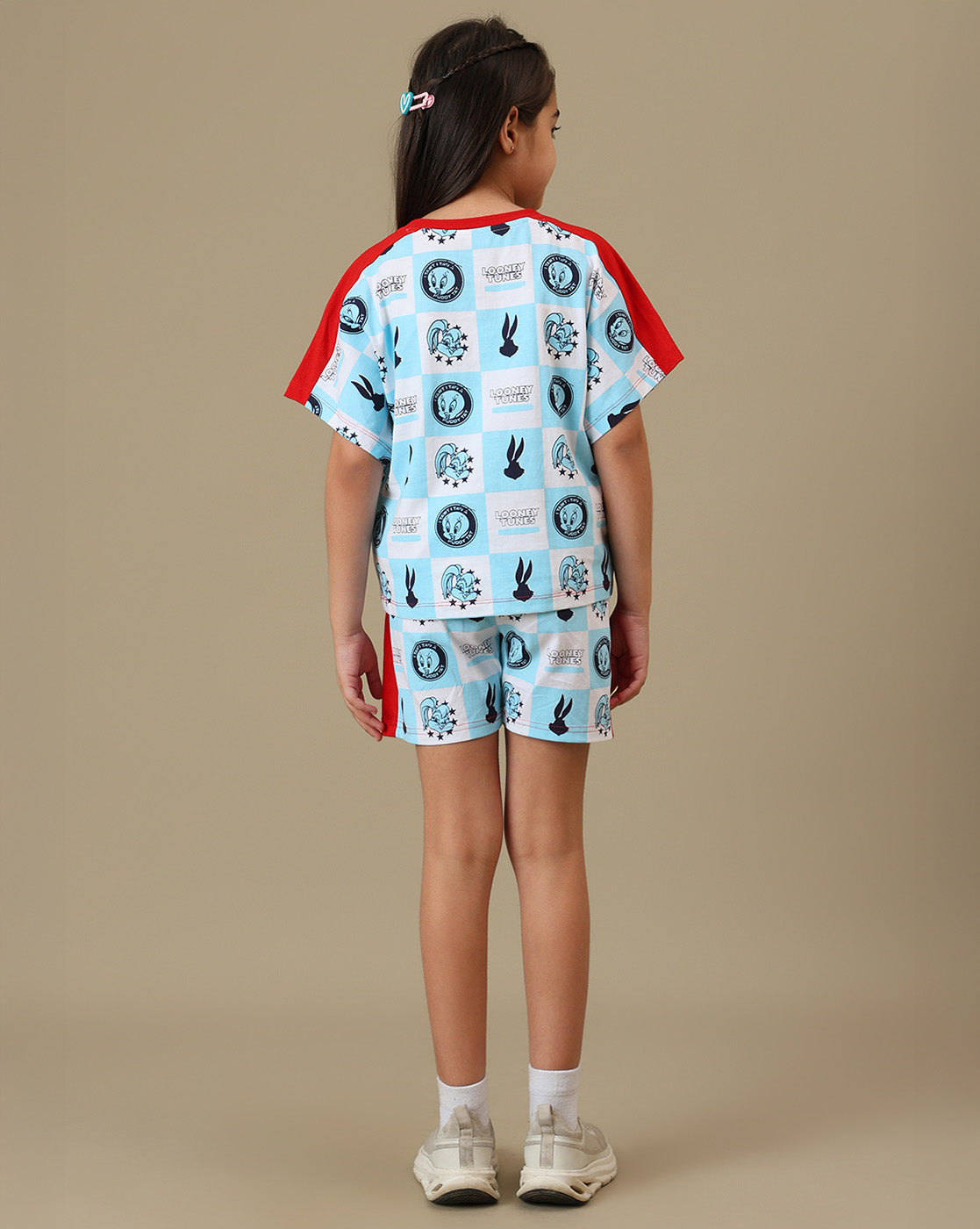 Looney Tunes Printed Regular Fit Tshirt & Shorts  For Girls