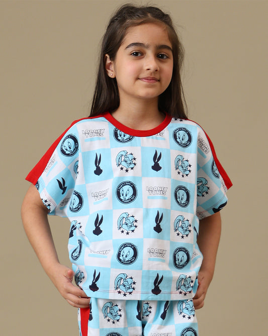 Looney Tunes Printed Boxy Fit Tshirt For Girls