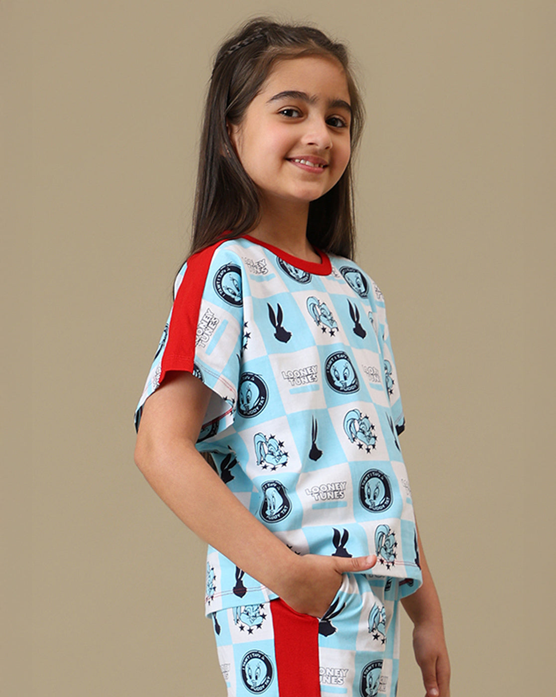 Looney Tunes Printed Boxy Fit Tshirt For Girls