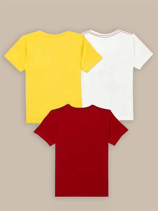 Pack Of 3 Marvel Avengers Printed Pure Cotton Tshirt