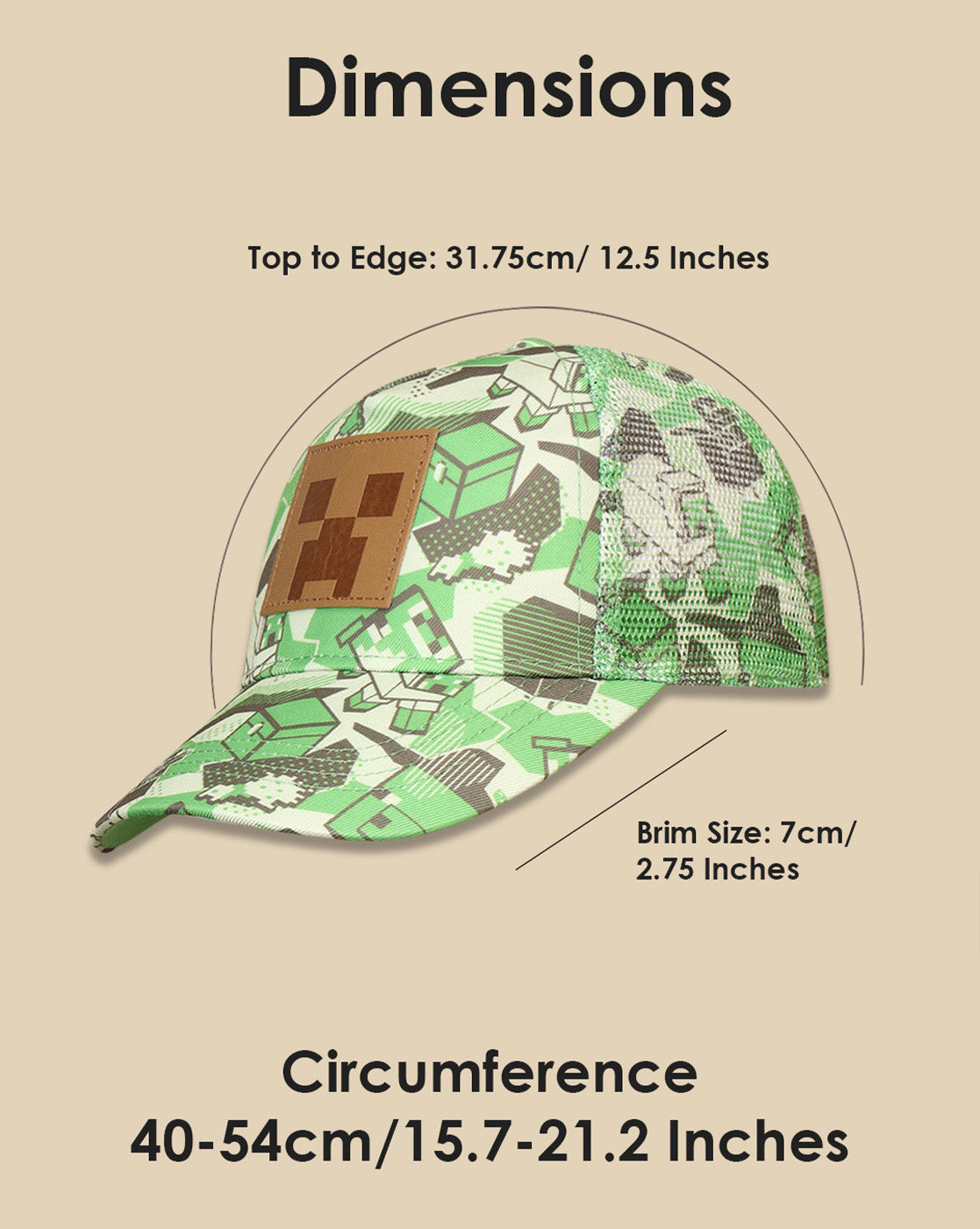 Minecraft Trucker Caps For Kids Boys