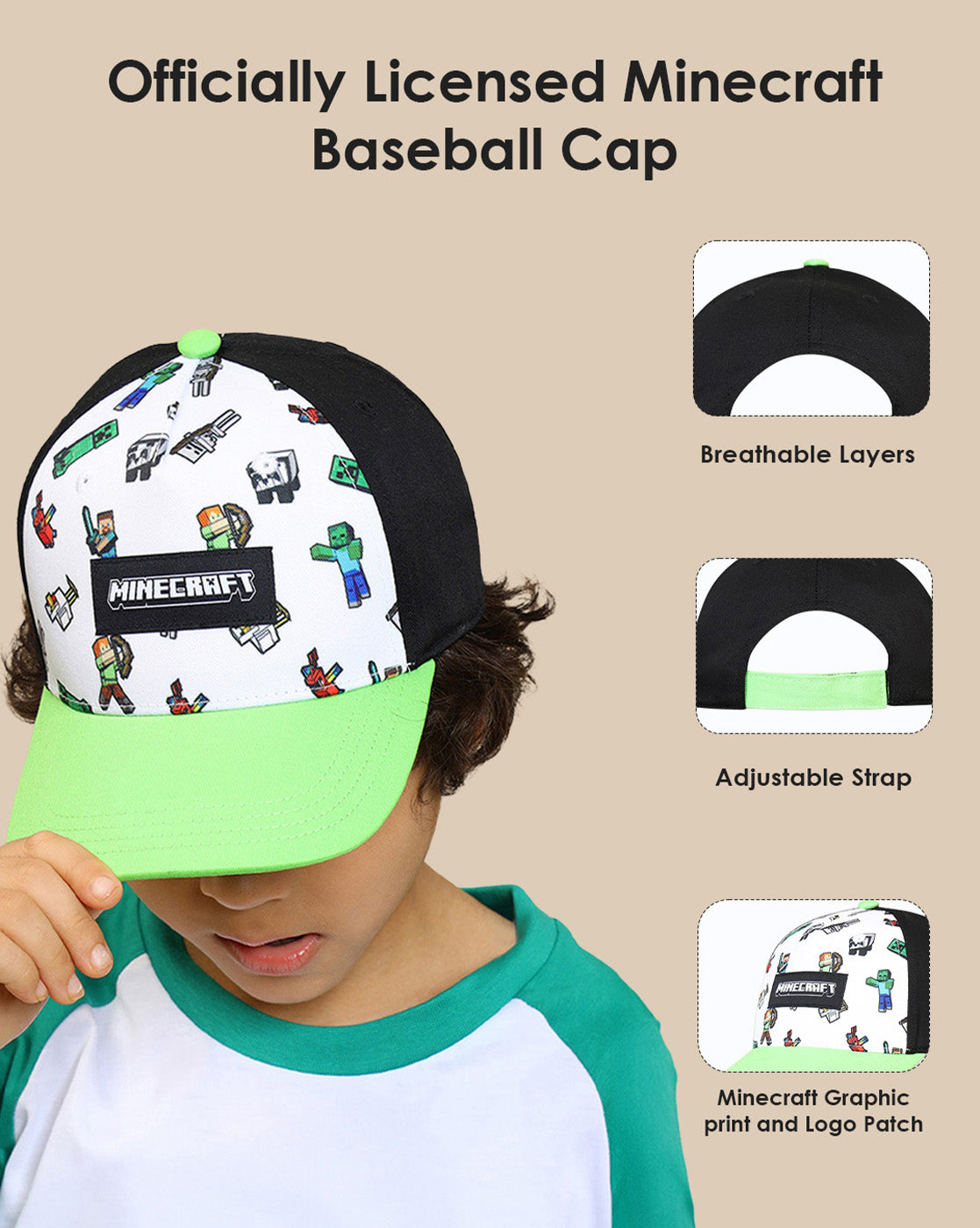 Minecraft Caps For Kids Boys