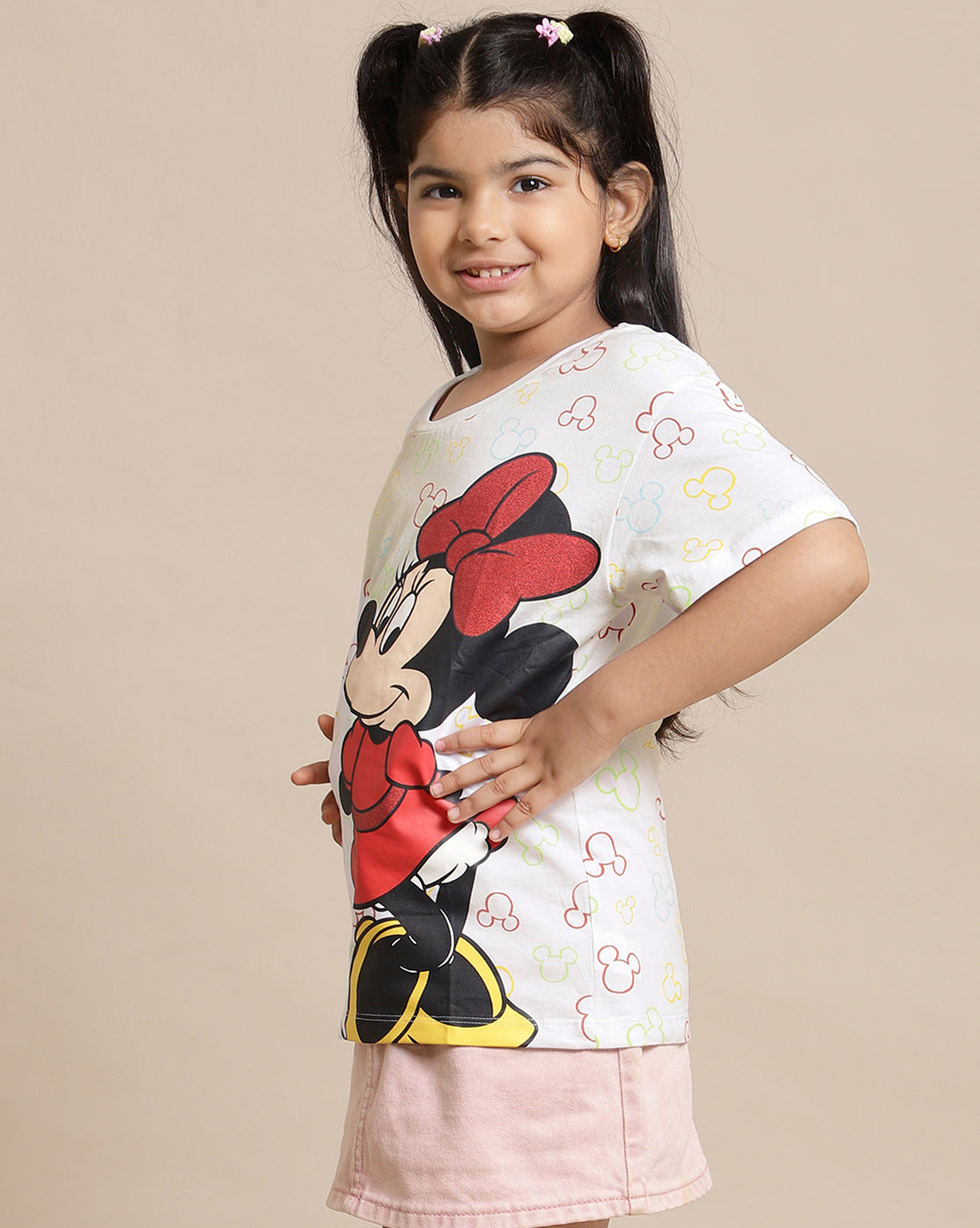 Mickey & Friends Printed Relaxed Fit Tshirt For Girls