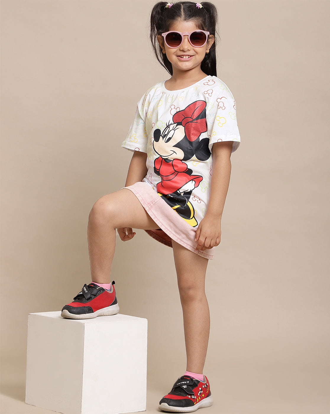 Mickey & Friends Printed Relaxed Fit Tshirt For Girls