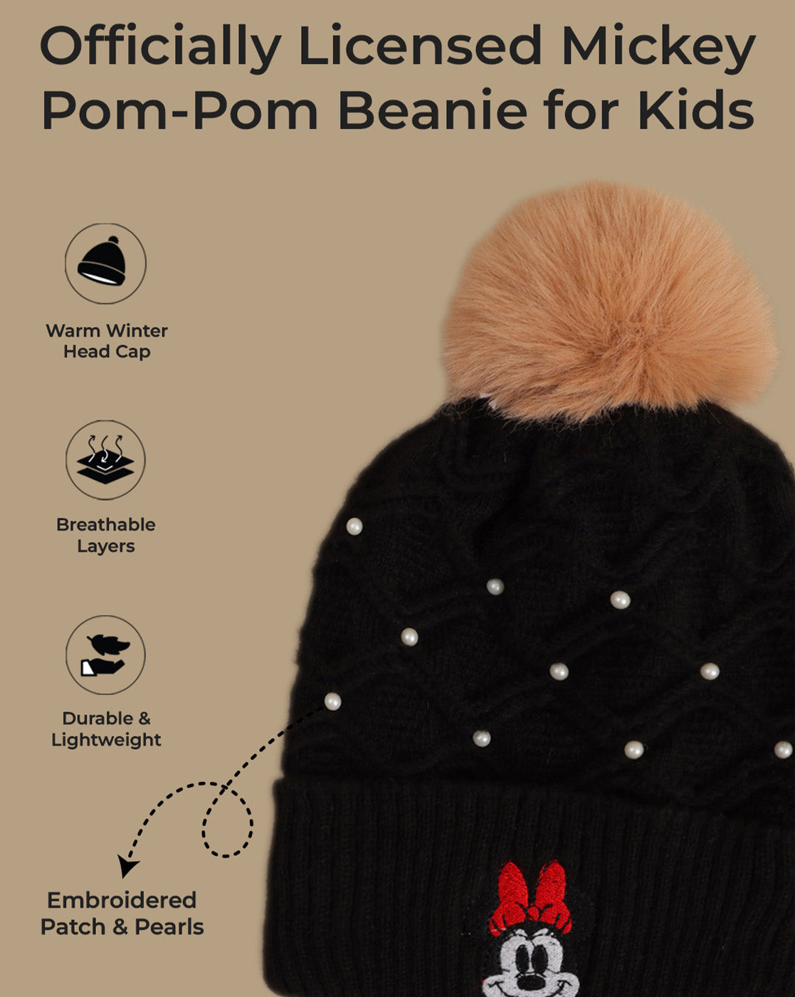 Mickey & Friends Beanies for Kids Girls