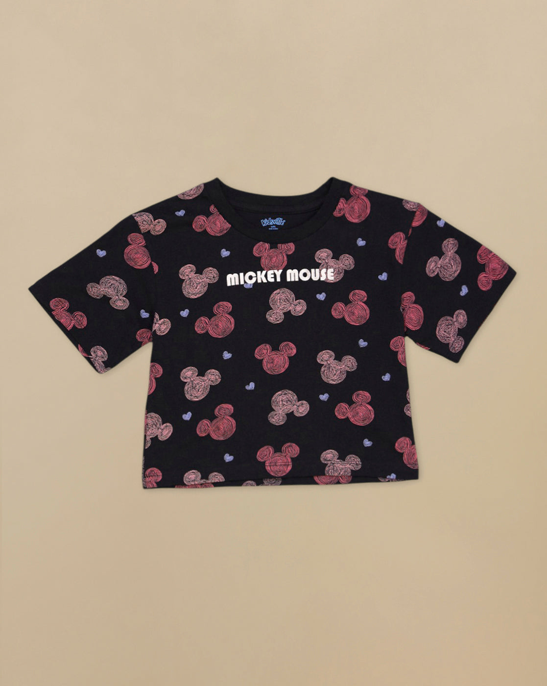 MICKEY & FRIENDS Printed T-Shirt & Shorts Co-Ords Set Girls