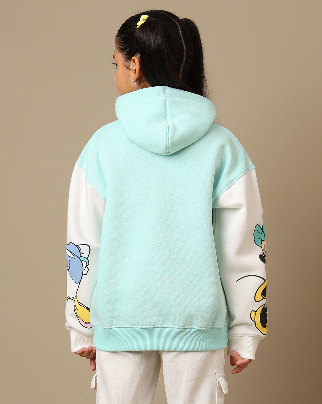 Mickey & Friends Printed Oversized Hoodie For Girls