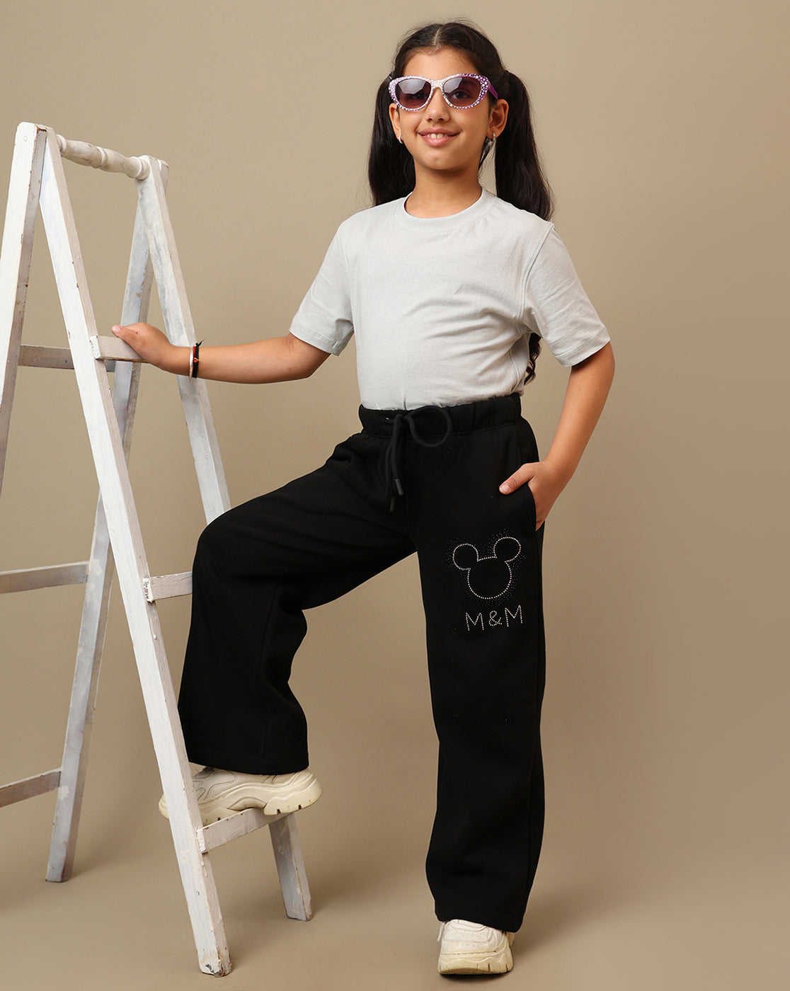 Mickey & Friends Printed Relaxed Fit Jogger For Girls