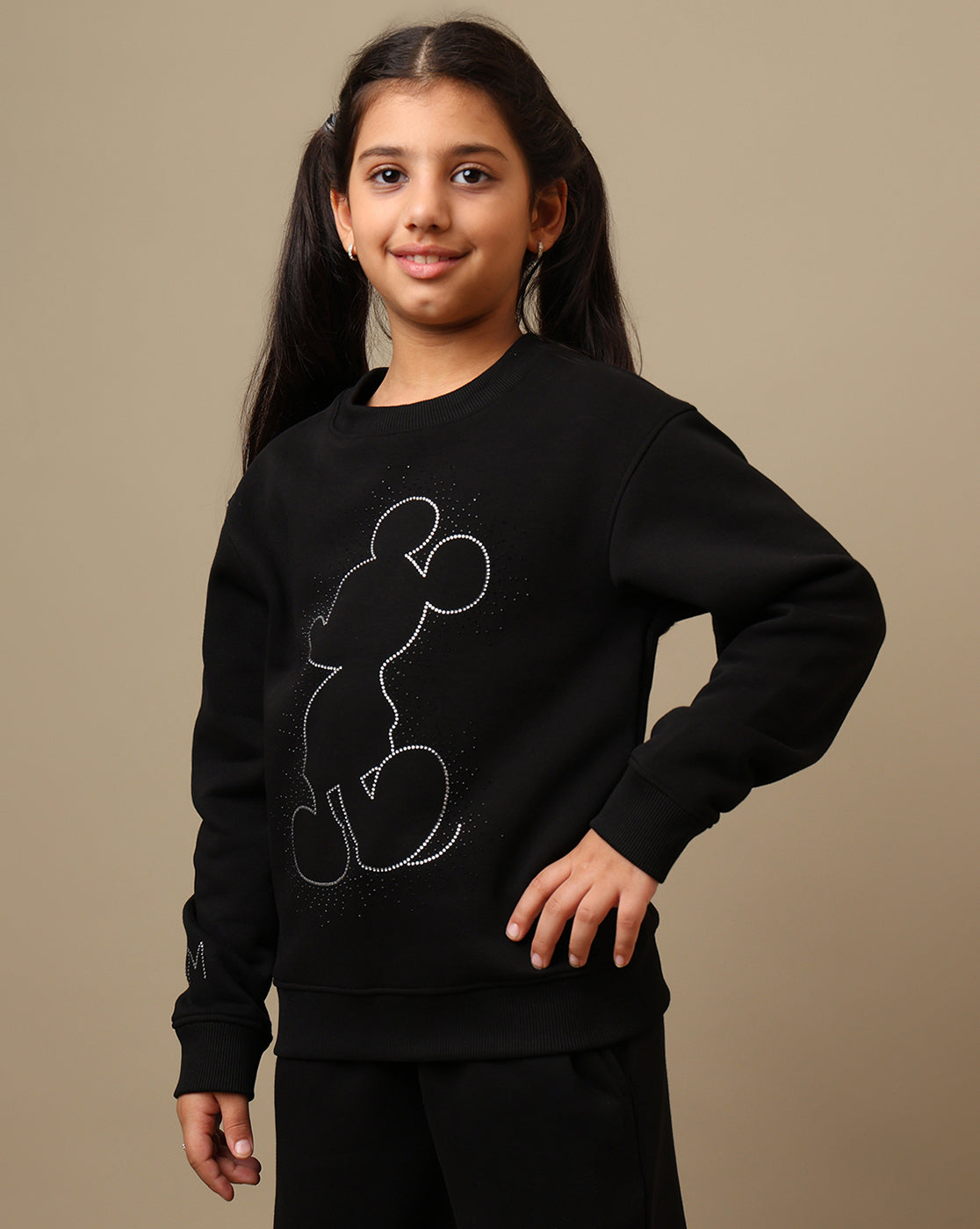 Mickey & Friends Printed Regular Fit Sweatshirt For Girls