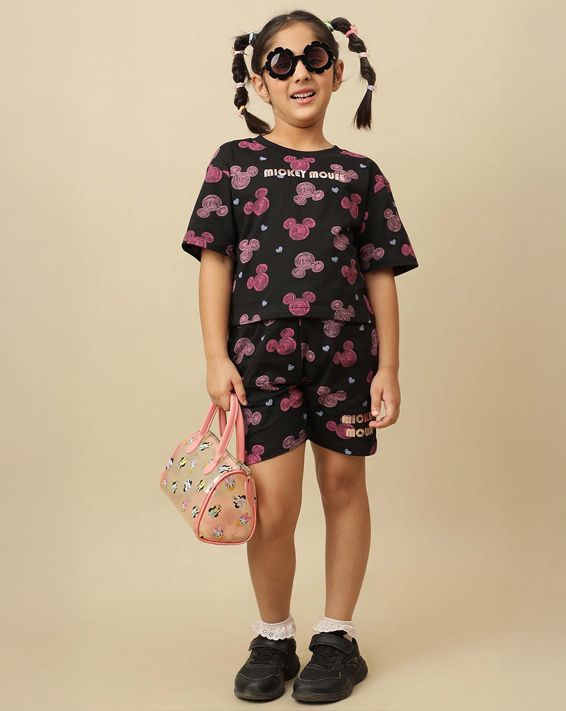 Mickey & Friends Printed Boxy Fit Tshirt For Girls