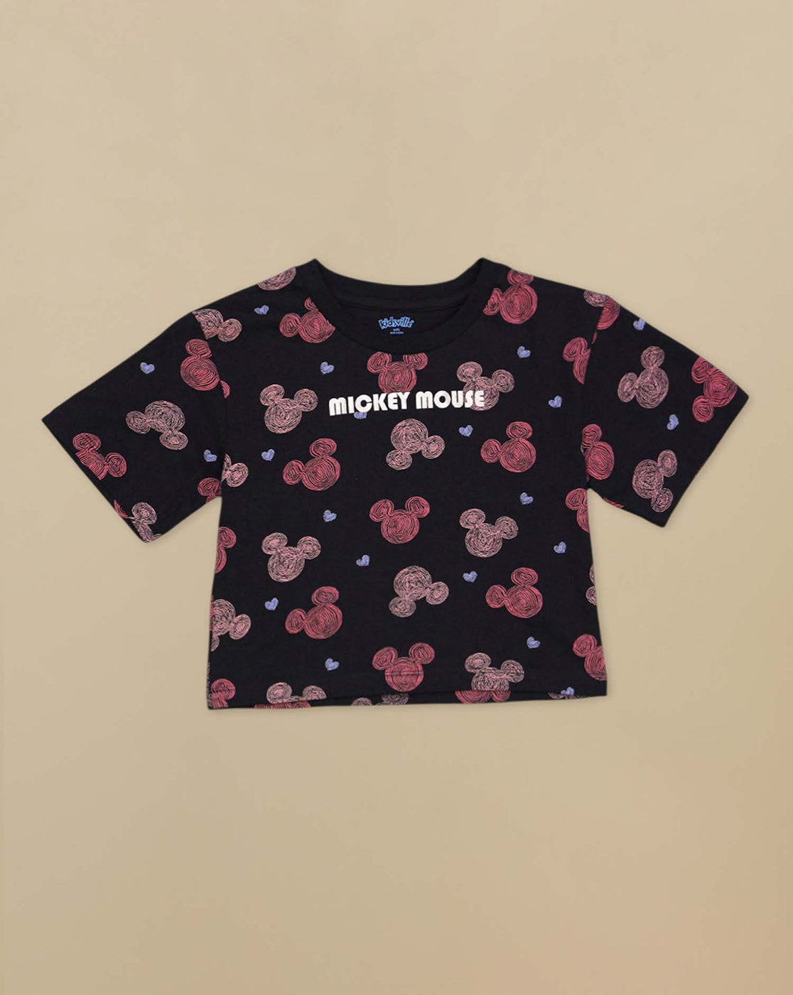 Mickey & Friends Printed Boxy Fit Tshirt For Girls